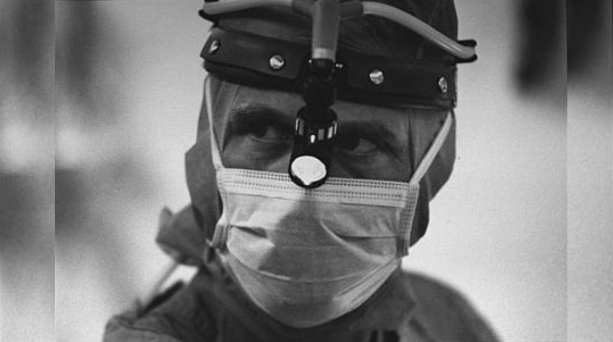 Close up of Dr. Smith in the OR