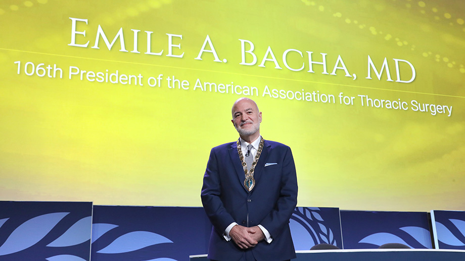 Dr. Emile A. Bacha Named President of American Association for Thoracic Surgery (AATS)