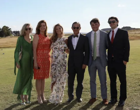  Spending time with family is a priority for Dr. Chabot and his wife, Laurie (second from left), pictured here with their four children on Cape Cod.