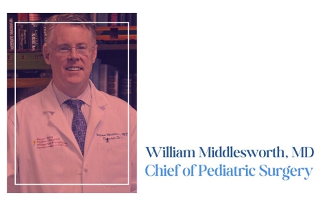 Headshot of William Middlesworth, MD, chief of pediatric surgery