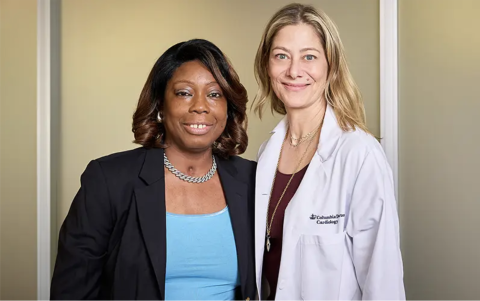 Nadine Davis and Dr Jenn Haythe stand side by side