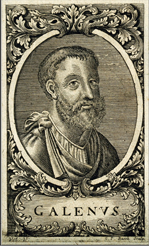 Portrait of Galen, considered the most influential doctor of the Roman Empire