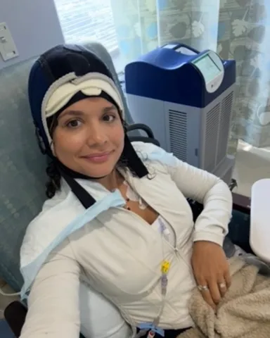 eileen during cancer treatment with cap 