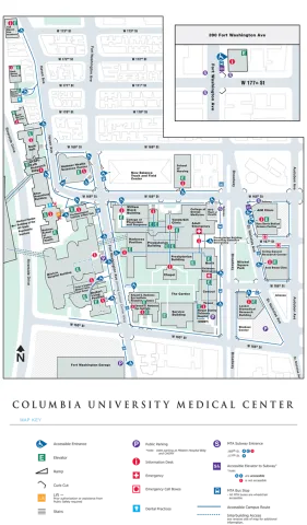 Columbia University Medical Center / NewYork-Presbyterian Map Columbia University Medical Center / NewYork-Presbyterian Map