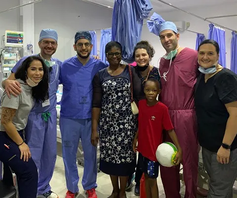 Members of the ICU care team and patient families
