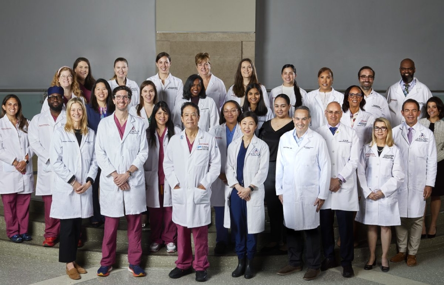 Full heart, lung and liver transplant team group photo