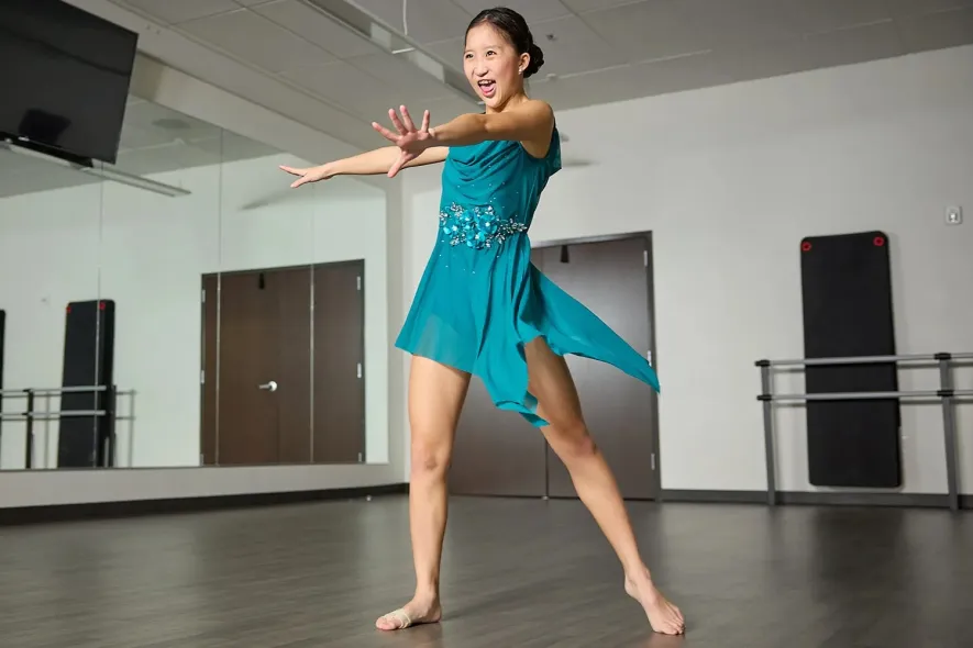 Jade in her dance studio