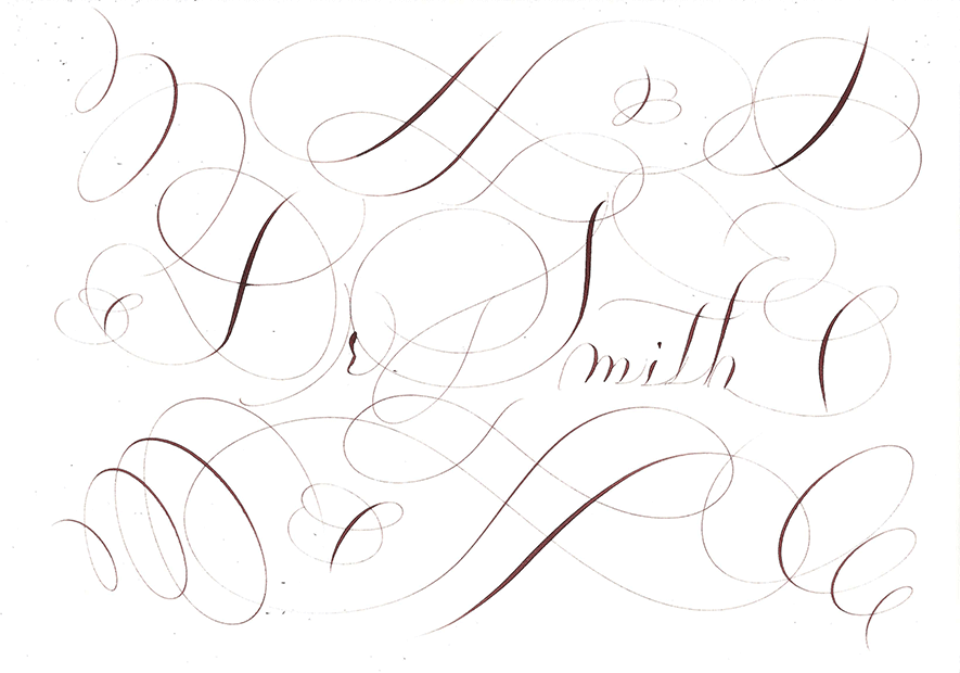 An example of Bernard Maisner’s intricate calligraphy, in a letter addressed to Dr. Craig Smith
