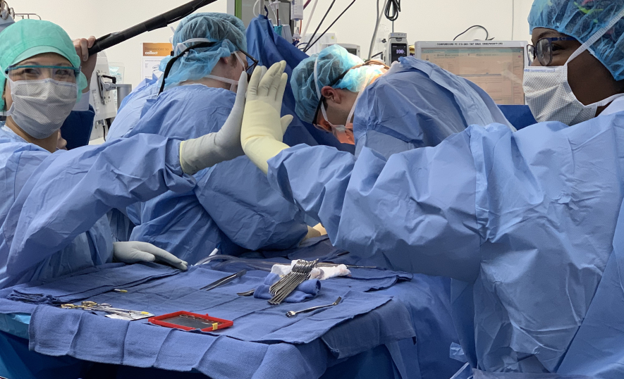 nurses in the OR during surgery