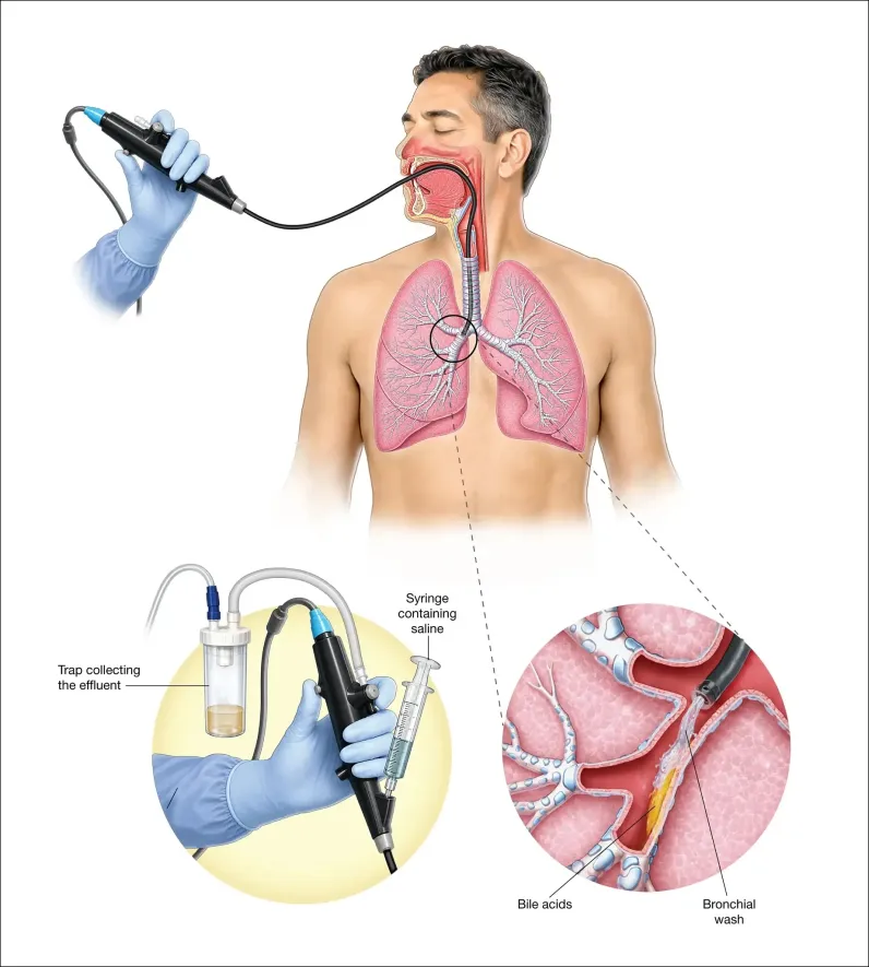 anatomical model of reflux aspiration procedure