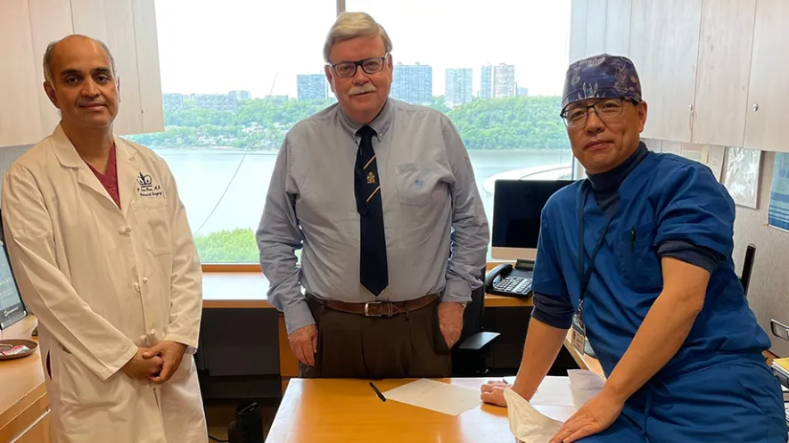 Dr. Kiran and Dr. Shen welcome Dr. Church to the Columbia team