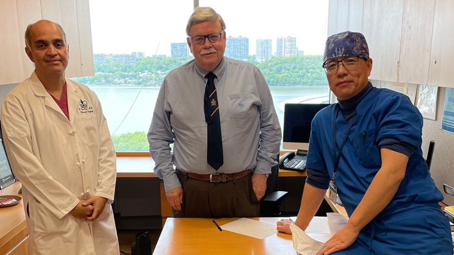 Dr. Kiran and Dr. Shen welcome Dr. Church to the Columbia team