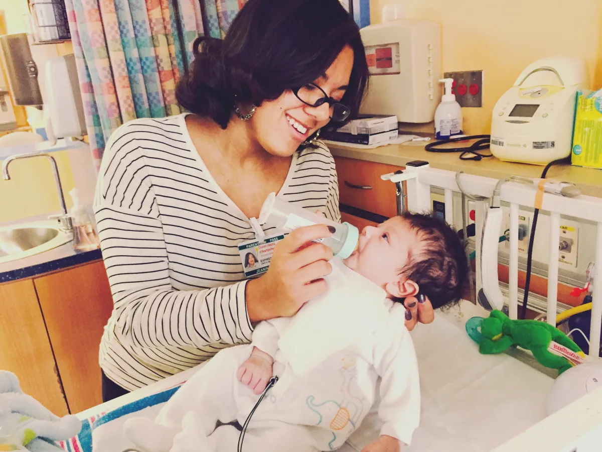 Nursing Ethan in hospital