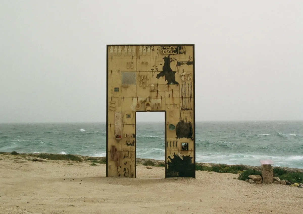 'Porta d'Europa' ('Gateway to Europe') sculpture by Mimmo Paladino in Lampedusa