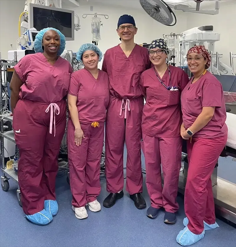 group shot of surgical team in OR