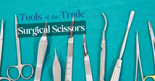 surgical tools on a tray with title overlay