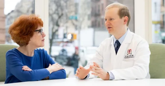 Mary Ann with her surgical oncologist, Dr. Bryan Stanifer