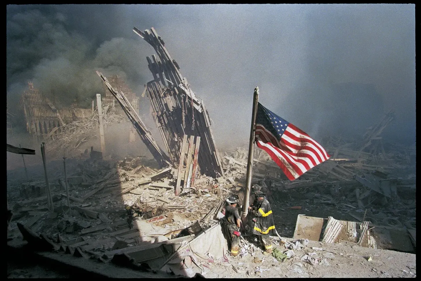 photograph of world trade center aftermath