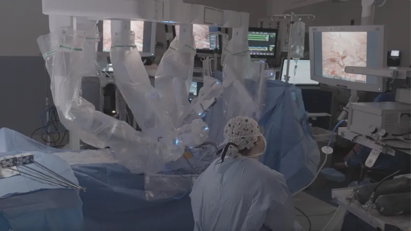 robotic surgery in action