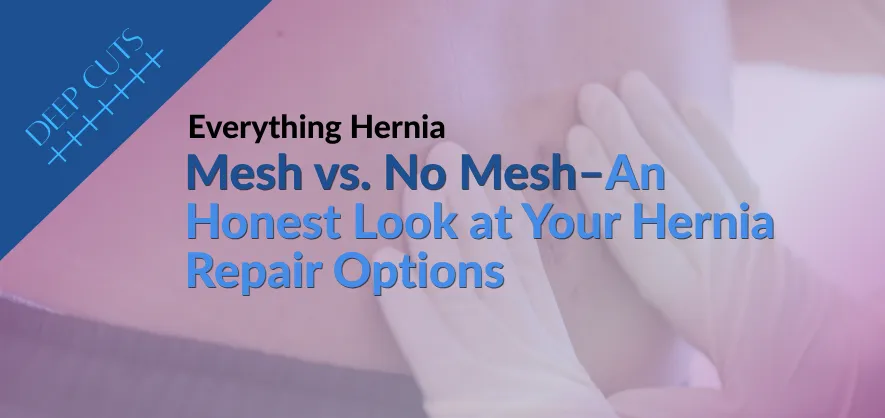 hernia title over textured background