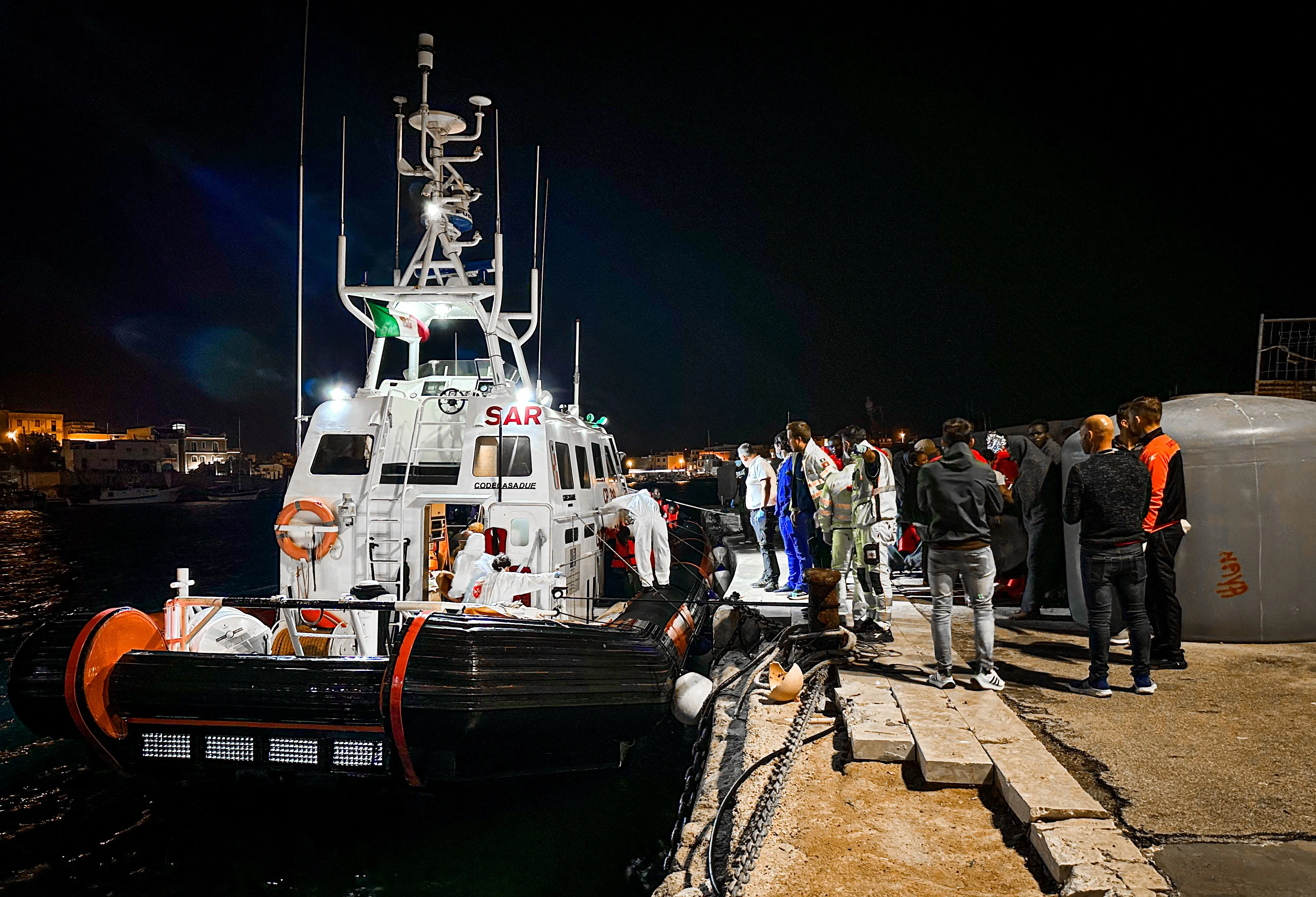 Relief SAR boat docked in Lampedusa