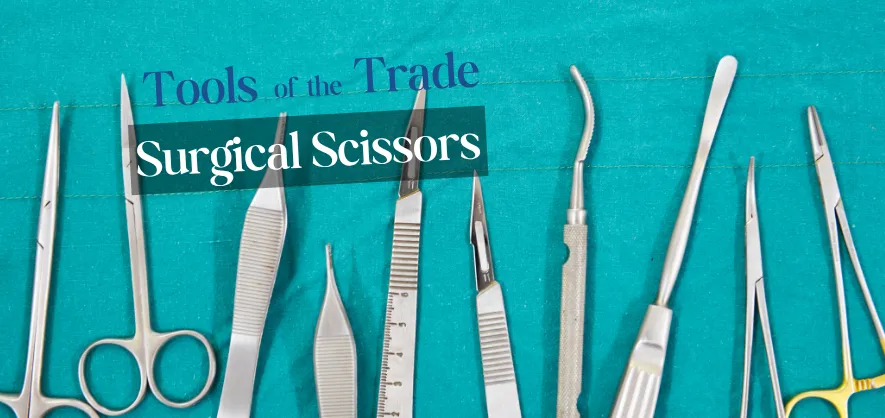 surgical tools on a tray with title overlay