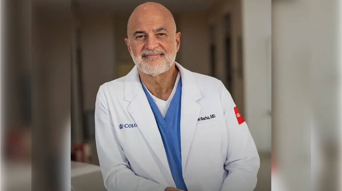 Dr Emile Bacha poses in the hospital