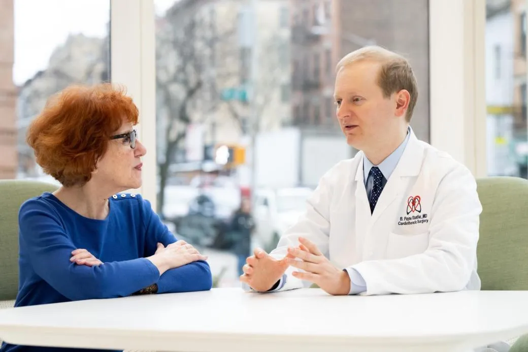 Mary Ann with her surgical oncologist, Dr. Bryan Stanifer