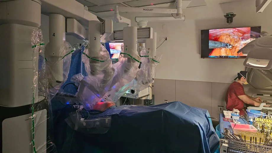 A robot in the operating room