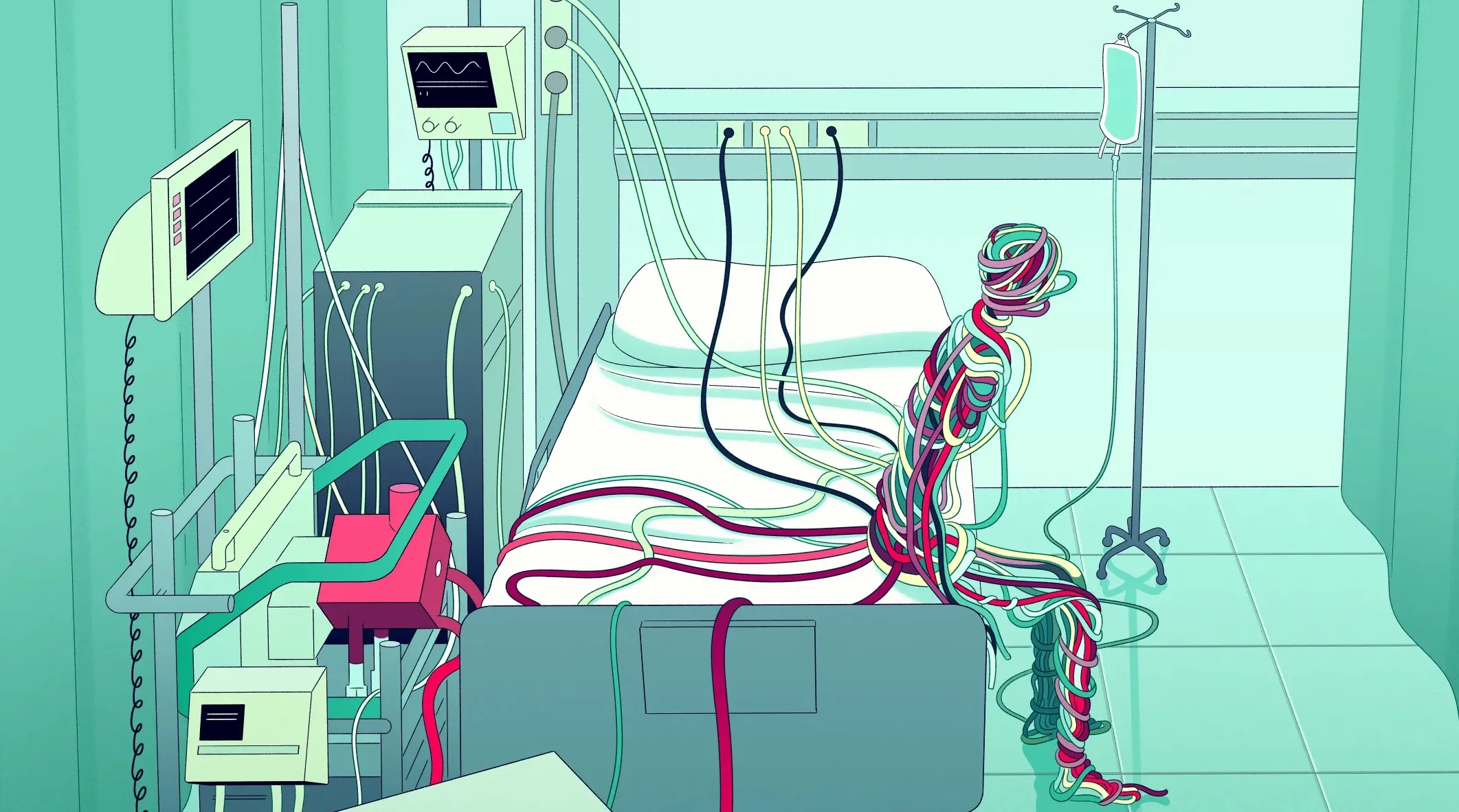 An illustration that conveys the way ECMO is changing
